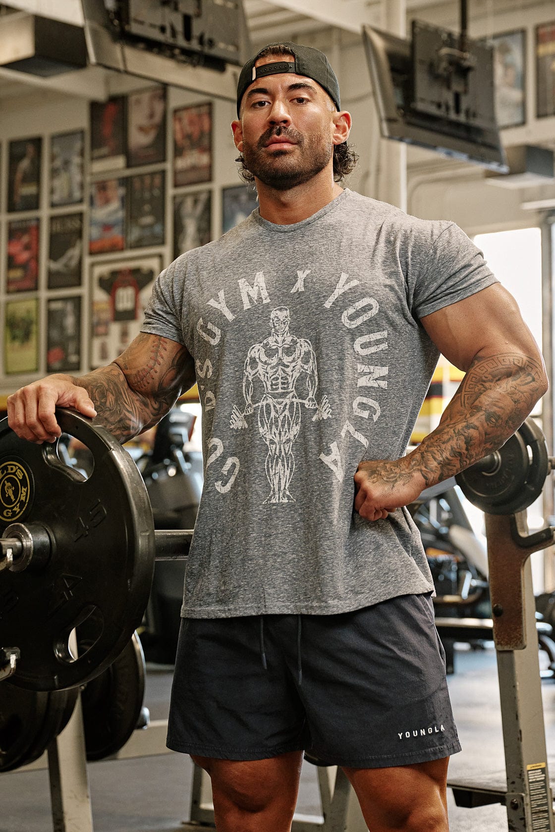 4206 - Gold's Gym Heather Tees - Image 3